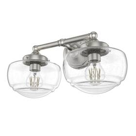 19507 Hunter - Saddle Creek 2-light Brushed Nickel Medium Size Vanity Light Dimma