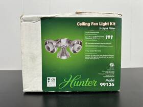 99136 Hunter Fan New Company Traditional Three-light Fit Brushed Nickel