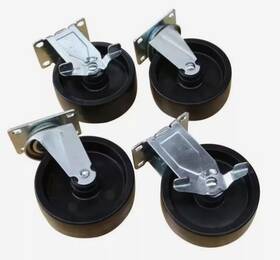 G0401ac-us Husky 4 Inch Black Caster Kit For Welded Steel Garage Cabinets Swivel And Lock D3