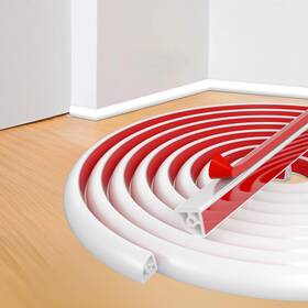 Hzetuu 717813087950 Flexible Quarter Round Molding Trim - 118in Waterproof Bendable White