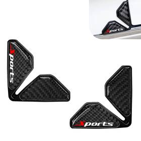 Icyfond Icy33od 2pcs Car Door Corner Protector Edge Guards 1.77 Inch X1.77 Carbon Fiber Anti-col