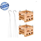 Ikvqxzs4mr Pack Hanging Planter Basket Set Wooden Square New 6861003107233