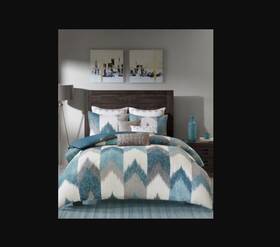 Inkivy Alpine Reversible King Chevron Aqua Kingcalifornia 675716822200