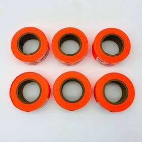 65602 Irwin 6 Rolls Fluorescent Orange Flagging Tape Strait-line 900 Feet No Adhesive