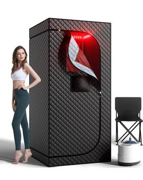 Rl-sn01 Isido Portable Steam Sauna With Red Light Therapy Lamp And 3.0l 1400w Steamer