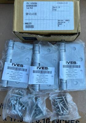 5bb1 Ives 3 Pack Hinge .323 4.5 Inch X 652 With Screws 323 Fast Free Ship