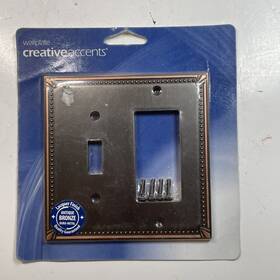 3026az Jackson Manufacturing Co. Creative Accents Wall Plate 1 Rocker Toggle - Antique Bronze