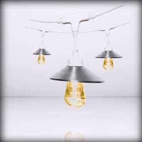 43380 Jasco Enbrighten Vintage - Led For Caf Lights With Stainless Wh White Stee