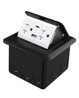 Flb-us03 Jiangce Floor Pop Up Outlet For Kitchen Countertop Electrical Type-c 1pack Black
