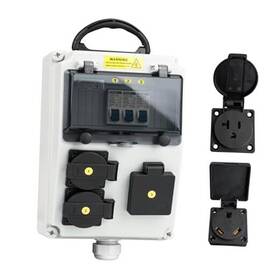 Jindouzi 764379457246 Rv Power Outlet Box Panel 20a 30a-power