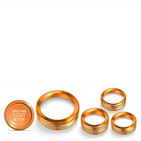 Jys007 Jiyoungsen For 2025-2026 Ford Maverick Accessories 6pcs Aluminum Alloy Knob Cover Trim S Jys007 Jiyoungsen For 2025-2026 Ford Maverick Accessories 6pcs Aluminum Alloy Knob Cover Trim S