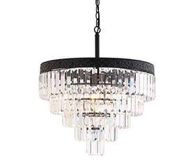 Jyl9007b Jonathan Y 819727024011 Wyatt 20 Inch 4-light Crystal Led Chandelier Contemporaryclas
