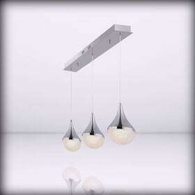 Jyl7121a Jonathan Y - Elyse Teardrop 33 3-light For Modern Mi Chrome / White 3