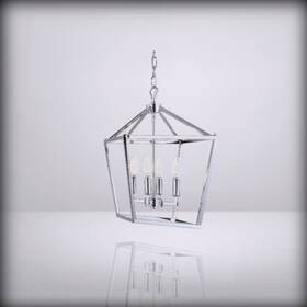 Jyl7436c Jonathan Y - Pagoda Lantern Dimmable Adjustable Metal Led Pe Chrome 12