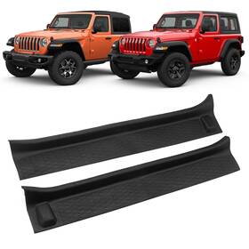 Zkw-2024 Jongcover Door Sill Guards Kit Rubber Entry Protector For 2018-2024 Wrangle