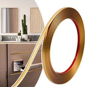 Js-a31-zst-mgo-6mm-20ft Jsiwoth 0.25in 20ft Peel And Stick Trim Molding Flexible 1/4in-20ft Copper