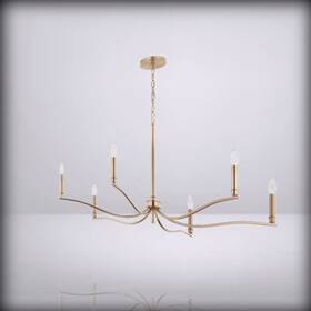 52696cpz Kichler Lighting Llc. Malene - 6-light Chandelier Updated Traditional Light In Champ 42 6 L