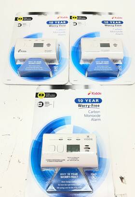 21029715 Kidde 3pk 10-year Worry-free Battery Carbon Monoxide Detector Digital Display