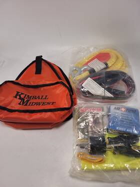 Kimball 726084406490 Midwest Roadside Emergency Kit With First Aid
