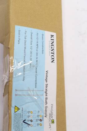 Kingston 663370533556 2-pk Vintage Straight Bath Supply Brass Matte Black Cc480