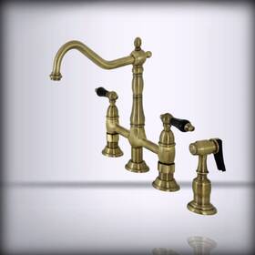 Kingston Brass 663370816239 - Ks1273pklbs Duchess Bridge Kitchen Faucet Antiq 13 X 8 13.13