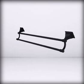 Bah6123mb Kingston Brass Monarch Dual -towel Bar Matte Bl 26.31 X 5.56 3.44