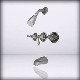 Kb238al Kingston Brass - Tub And Shower Faucet W Brushed Nickel 5-inch Spout Reach