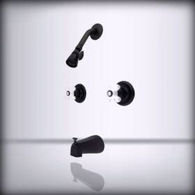 Kb245px Kingston Brass - Magellan Tub And Sho Oil Rubbed Bronze 5-inch Spout Reach