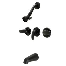 Kb6230ll Kingston Brass Legacy Tub And Shower Faucet Matte Black