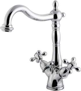 Ks1431ax Kingston Brass Heritage Bathroom Faucet 6-1/2-inch Polished Chrome