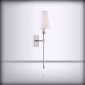 Rv-w5825-bn Kira Home Torche 20 Wall Sconce/wall Light Linen Shade Brushed Nickel Fin