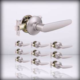 Dl815sn-ps-xsd-sn-10pack Knobonly Door Leverset - Straight Handle For Passage Flat Levers Bru Doo