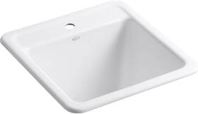 K-19022-1-0 Kohler Park Falls 21 Inch Single Basin Undermount Cast Iron Utility Sink
