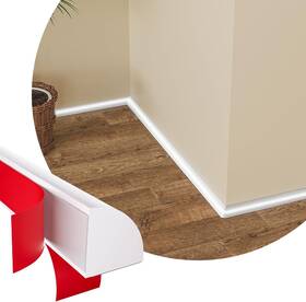 Kooteta 765452477502 Flexible Quarter Round Molding - 158 Inch Peel And Stick 158inch White