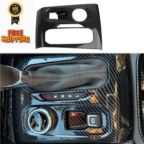 24jb-04chco-204 Korlot Carbon Fiber Style Center Console Gear Shift Panel Cover Trim Black