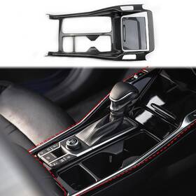 Ksmq4-006 Korlot Carbon Fiber Style Center Console Gear Shift Cover Trim Accessories Fo