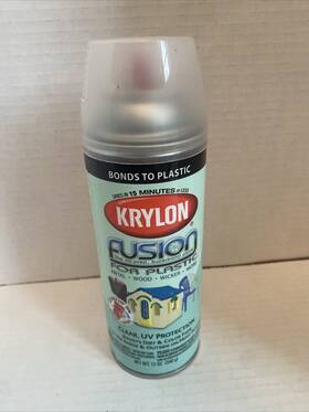 Krylon 724504244400 2444 Clear Gloss Fusion For Plastic Aerosol Spray Paint 12-ounce