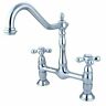 Ks1171ax Kingston Brass Heritage Kitchen Bridge Faucet Polished Chrome 663370034565
