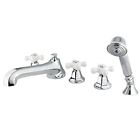 Ks43015px Kingston Brass Three Handle Roman Tub Filler With 663370051234