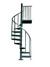 Ks48-c12x0apr Duvinage Spiral Staircase Diamond Plate Dia Steel Aluminum Rail Adjustable