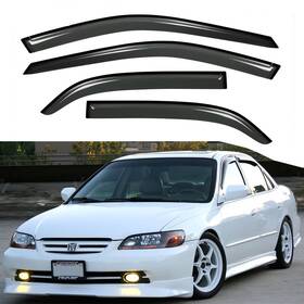 Dbl-94959-pt05 Kucaruce 94959 Original Side Window Visor Deflector Rain Guard Outside Mount Tape-on S