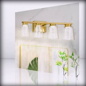 Kdvl03-gd-4 Kudos Brushed - Gold Vanity Light 4-light Bathroo 4 24 Inch