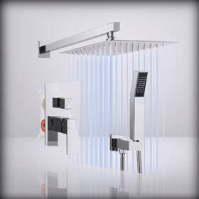 Kzh-css-002c-10 Kzh Chrome - Rain Shower For System 10 Inch Rainfall Head Wall Mount