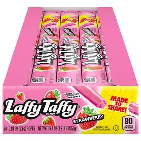 28000688776 Laffy Taffy Rope Candy Strawberry Flavor 0.81 Ounce Ropes Pack Of 24