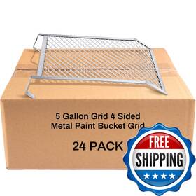 Landhoow B0cpsspg7d 24 Pcs Paint Roller Grid For 5 Gallon Buckets Screen Strainer 4