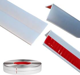 Ad416s1 Larolls Inside Outside Corner Molding Trim And Edge Protector 10 Feet Matte Silver