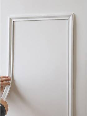 La-305 Larolls Peel And Stick Flexible Wall Molding Trim Self 1.3in 16.4ft White
