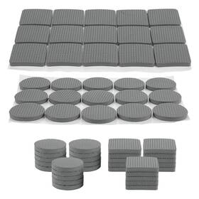 677792 Larrel 1 60 Pcs Anti Slip Pads Round Rubber Square Feet Self Adhesive Furnitu