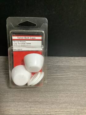 04-3911 Lasco White Round Toilet Bolt Cap Kit Universal Fit Easy Diy Mounting 1 Pair Nos