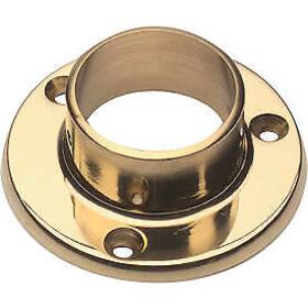 Lavi Industries 00-510/1h Flange Wall For 1.5 Inch Tubing Polished Brass
